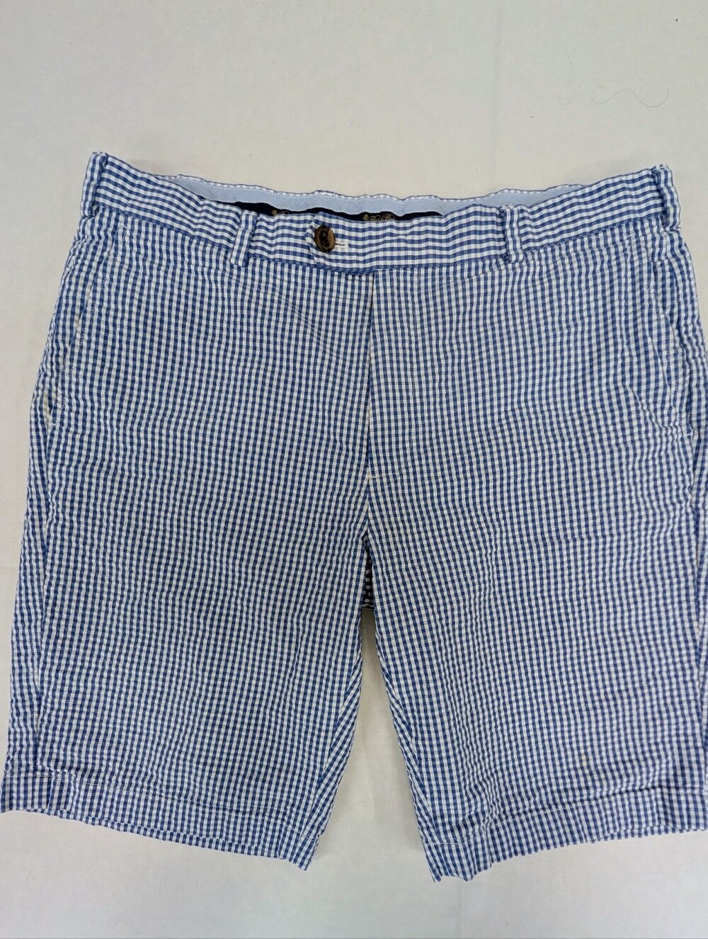 Brooks Brothers Blue Gingham Shorts Size 38